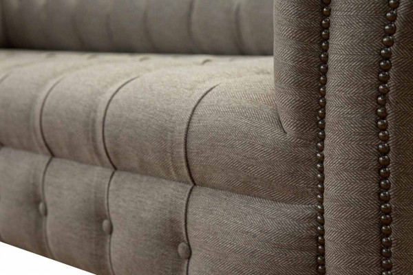 Sofa Chesterfield w stylu angielskim beżowym w stylu klasycznym 3 Siedziba Podkładka 230cm