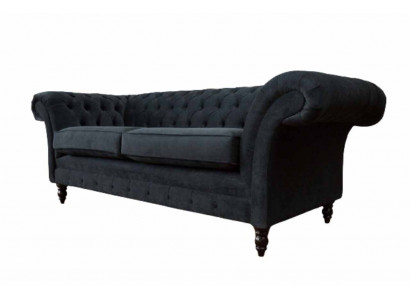 Chesterfield Różowa Nowa Trzyosobowa Kanapa Materiałowa Podkładka Sofa Nowość