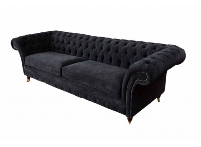 Sofa trzyosobowa Podkładka Czarny Sofa 3 Siedziba Sofy Pokój Meble Design