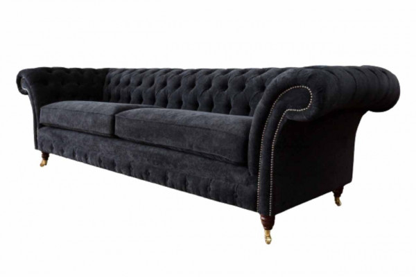 Sofa trzyosobowa Podkładka Czarny Sofa 3 Siedziba Sofy Pokój Meble Design