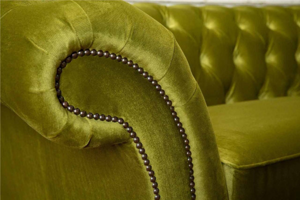 Sofa 3 miejsce do siedzenia Material Design Couch Podkładka Sofy Włókienniczy Modern Chesterfield