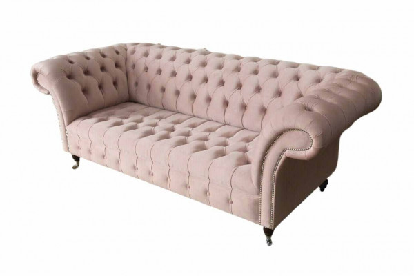 Chesterfield 3 miejsce do siedzenia Pink Design Couches Podkładka Sofy Material Włókienniczy
