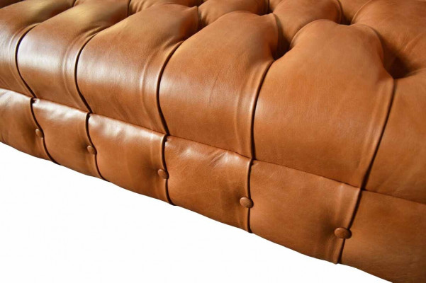 Sofa 3 miejsce do siedzenia Siedziba Nowoczesne Sofy Chesterfield Kanapy Podkładka Brązowa Nowość