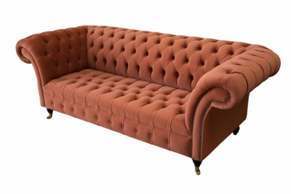 Luksusowa Kanapa Chesterfield 3 miejsce do siedzenia Podkładka Włókienniczy Kanapy Materiał Sofa Nowość