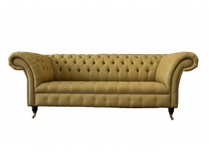 Luksusowa trzyosobowa sofa Chesterfield 3 Siedziba Sofy Siedziba Design Couch Meble Beige