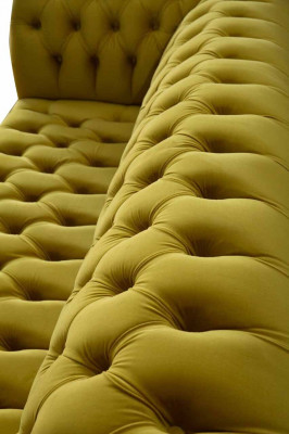 Chesterfield 3 miejsce do siedzenia Podkładka Couch Style Couches Włókienniczy Materiał Sofa Nowość