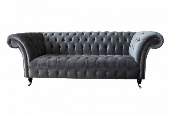 Chesterfield 3 miejsce do siedzenia Design Sofa Podkładka Sofy Kanapy Włókienniczy Trzyosobowy