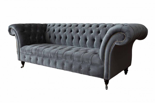 Chesterfield 3 miejsce do siedzenia Design Sofa Podkładka Sofy Kanapy Włókienniczy Trzyosobowy