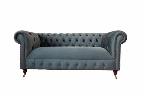 Chesterfield Włókienniczy Sofa 3 miejsce do siedzenia Trzyosobowa Luxury Meble Design Lounge