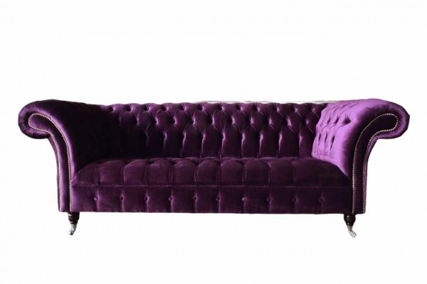 Chesterfield 3 miejsce do siedzenia Design Sofa Podkładka Siedziba Materiał Luksusowe Kanapy Nowe