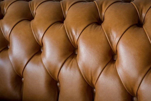 Dwuosobowa sofa Chesterfield 2 Siedziba Sofy Podkładka Siedziba Skóra Couch Brown