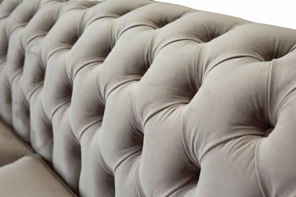 Chesterfield 3 Siedziba Relaks Lounge Sofa Włókienniczy Podkładka Couch Materiał Kanapy