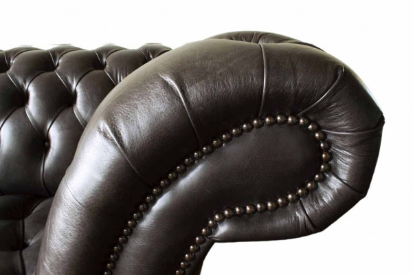 Sofa trzyosobowa Chesterfield 3 miejsce do siedzenia Sofy Brązowa Skóra Living Room Luxury