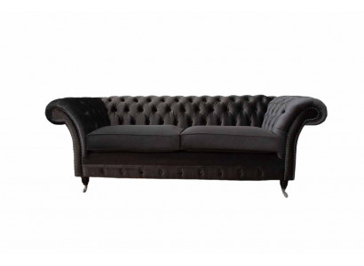 Sofa 3 miejsce do siedzenia Salon Luksusowa Podkładka Designerskie Meble Chesterfield Nowość