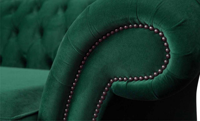 Chesterfield Couch Sofa Podkładka 3 miejsce do siedzenia Kanapy Siedziba Sofy Zielony Nowy