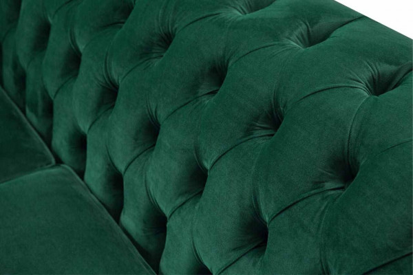 Chesterfield Couch Sofa Podkładka 3 miejsce do siedzenia Kanapy Siedziba Sofy Zielony Nowy