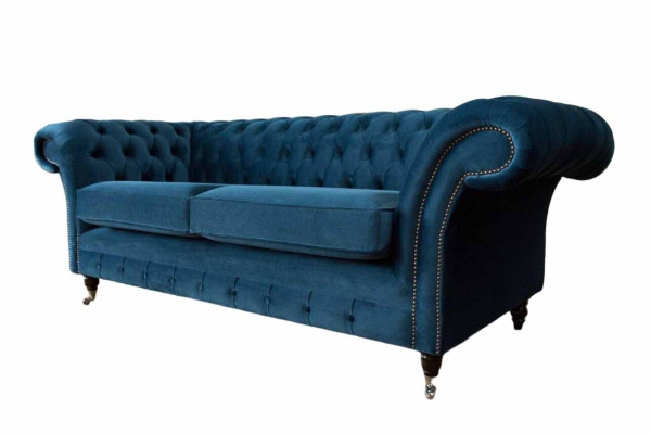 Design Sofa 3 miejsce do siedzenia Sofa Podkładka Luksusowe Sofy Włókiennicze Chesterfield Nowe