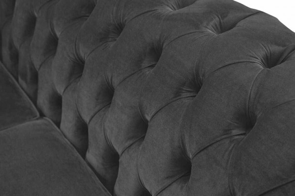 Designerska Sofa Chesterfield 3 miejsce do siedzenia Szara Sofa Podkładka Sofy Salon
