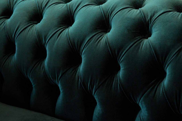 Chesterfield Podkładka 3 miejsce do siedzenia Włókienniczy Kanapy Sofa Kanapa Trzyosobowa Aksamit