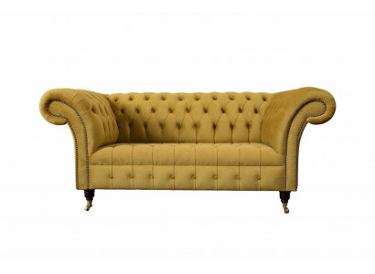 Sofa dwuosobowa 2 miejsce do siedzenia Design Sofy Podkładka Chesterfield Siedziba Materiał Włókienniczy