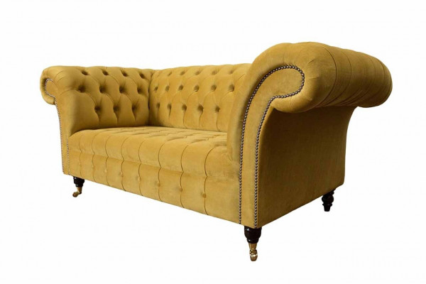 Sofa dwuosobowa 2 miejsce do siedzenia Design Sofy Podkładka Chesterfield Siedziba Materiał Włókienniczy