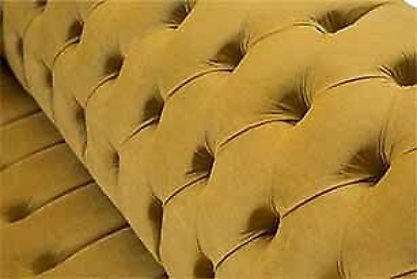 Sofa dwuosobowa 2 miejsce do siedzenia Design Sofy Podkładka Chesterfield Siedziba Materiał Włókienniczy