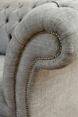 Kanapa Dwuosobowa Chesterfield Podkładka Sofa Włókienniczy Kanapy Materiał Luksus