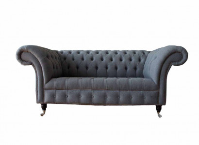 Angielski Chesterfield Biurowe Meble Sofa Kanapa 2 Siedziba Włókienniczy