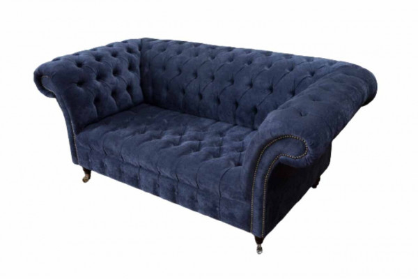 Chesterfield Design Sofa Couch 2 miejsce do siedzenia Podkładka Blue Sofas Couches Nowość
