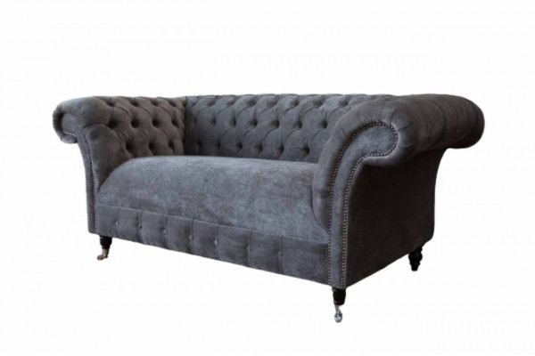 Chesterfield Couch Sofa 2 miejsce do siedzenia Podkładka Materiał Design Luksusowe Sofy Włókiennicze