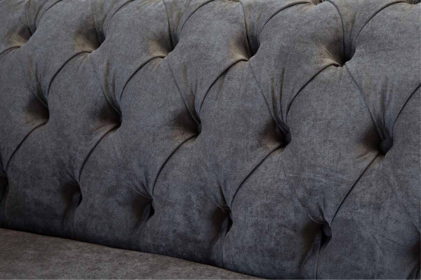 Chesterfield Couch Sofa 2 miejsce do siedzenia Podkładka Materiał Design Luksusowe Sofy Włókiennicze