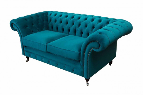 Chesterfield 2 miejsce do siedzenia Kanapa Podkładka Siedziba Włókienniczy Materiał Kanapy Sofa Nowość