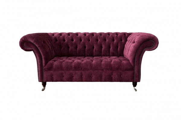 Sofa Luxury Włókienniczy Chesterfield Couch Sofy Podkładka 2 miejsce do siedzenia Pink Design
