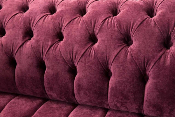 Sofa Luxury Włókienniczy Chesterfield Couch Sofy Podkładka 2 miejsce do siedzenia Pink Design