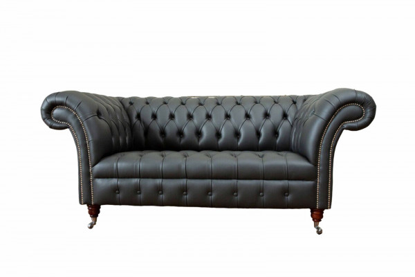 Skórzana Sofa Chesterfield Podkładka 2 miejsce do siedzenia Designerskie Sofy Kanapy