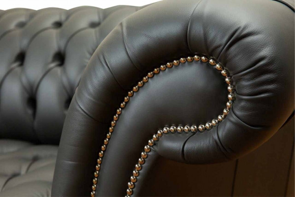 Skórzana Sofa Chesterfield Podkładka 2 miejsce do siedzenia Designerskie Sofy Kanapy