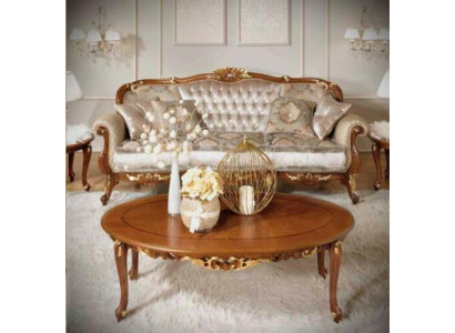 Kanapa Klasyczny stolik kawowy Sofa Stolik Salon Tabela Meble Drewno Nowość