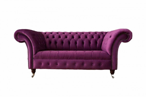 Angielski Chesterfield Biuro Meble Sofa Kanapa 2 Siedziba Violet
