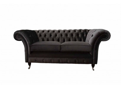 Chesterfield Włókienniczy Sofa 2 miejsce do siedzenia Podkładka Design Luxury Couch Sofy materiałowe