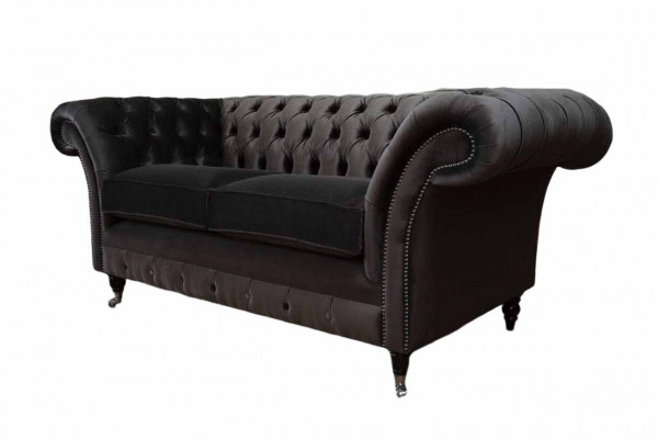 Chesterfield Włókienniczy Sofa 2 miejsce do siedzenia Podkładka Design Luxury Couch Sofy materiałowe