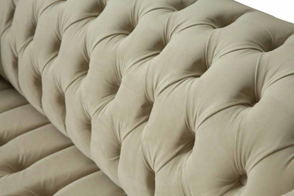 Sofa dwuosobowa Podkładka Sofa 2 Siedziba Włókienniczy Materiał Luksus Chesterfield Nowy