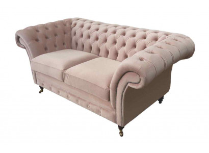 Sofa 2 miejsce do siedzenia Kanapa Podkładka Chesterfield Living Room Design Włókienniczy Nowość