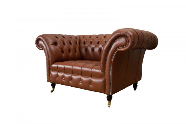Materiał Chesterfield Design Couch Fotel 1,5 miejsca do siedzenia Podkładka Sofas Lounge