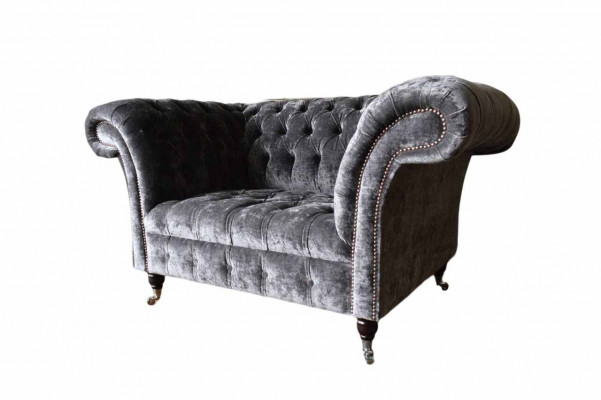 Design Chesterfield Materiał Couch Fotel 1,5 miejsce do siedzenia Podkładka Lounge Nowość