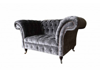 Design Chesterfield Materiał Couch Fotel 1,5 miejsce do siedzenia Podkładka Lounge Nowość