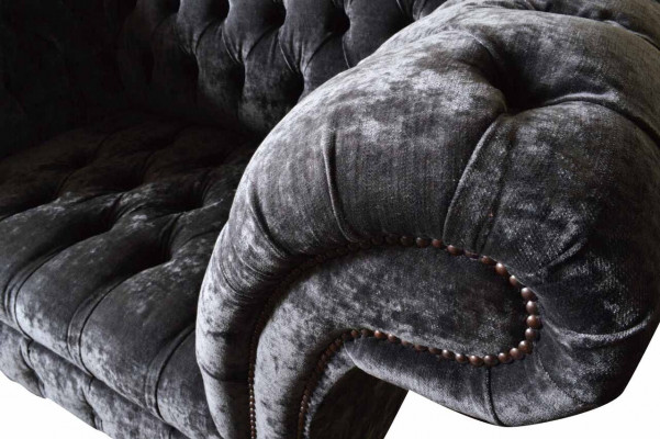 Design Chesterfield Materiał Couch Fotel 1,5 miejsce do siedzenia Podkładka Lounge Nowość