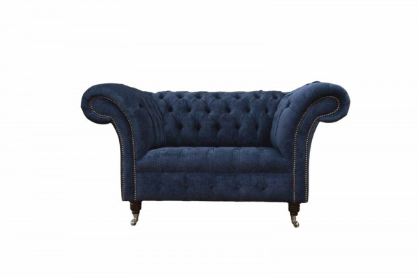 Chesterfield Sofa 1,5 miejsce do siedzenia Designer Couches Couch Materiał Podkładka Włókienniczy