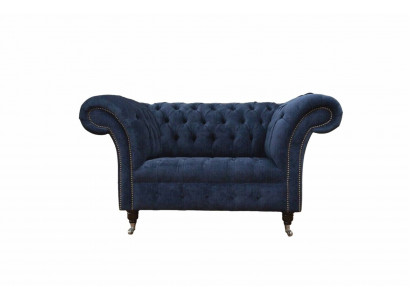 Chesterfield Sofa 1,5 miejsce do siedzenia Designer Couches Couch Materiał Podkładka Włókienniczy