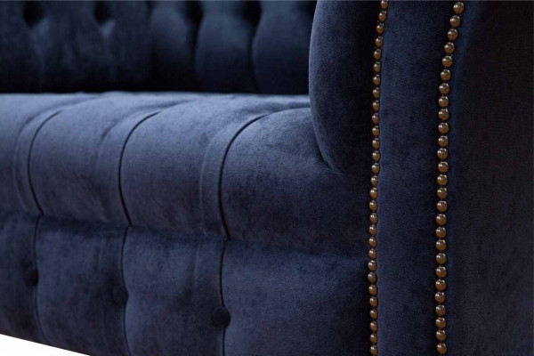 Chesterfield Sofa 1,5 miejsce do siedzenia Designer Couches Couch Materiał Podkładka Włókienniczy