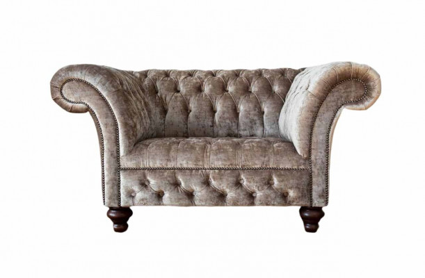 Chesterfield Fotel Couch 1 miejsce do siedzenia Sofa Włókienniczy Materiał Kanapy Podkładka Nowość
